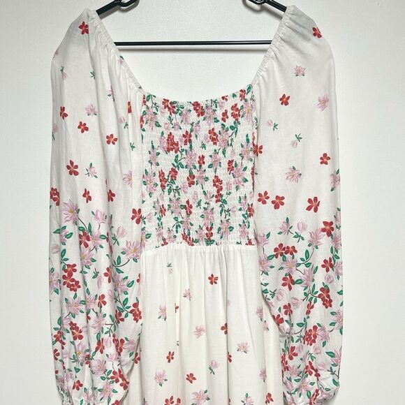 New Women's DRAPER JAMES RSVP™ Smocked Long Sleeve Midi Dress Sz XL - Picture 5 of 7